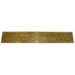 Brass plaque inscribed "In Loving Memory of Ann Bodenham 24th May 1888, for the use of all