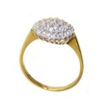 a 9ct gold diamond domed cluster ring Condition reports are not available for Interiors Sale