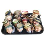 Fifteen Royal Doulton small size Character Jugs Condition reports are not available for Interiors