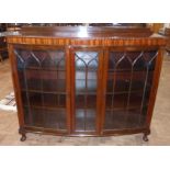 Edwardian mahogany rope-edge china cabinet. Condition reports are not available for Interiors Sale