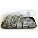 Georgian glass tazza, six rummers, five Victorian tumblers and four other early glasses. Condition