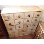 Eighteen drawer Victorian pine spice chest. Condition reports are not available for Interiors Sale