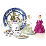 Royal Worcester "Grandmothers Dress", Royal Doulton "Little Ballerina" (2nd), Coalport jug and