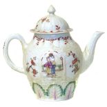 Liverpool Penningtons teapot circa 1770. (old restorations and cracks) Condition reports are not