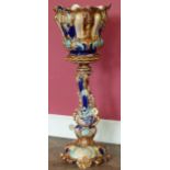 Thomas Forresters Phoenix ware jardiniere and stand. Condition reports are not available for
