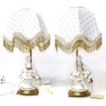 A pair of Capo Di Monte figure lamps Condition reports are not available for Interiors Sale