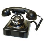 Bell telephone Belgium, black enamel and gold transfer. Condition reports are not available for