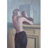 Willi Kissmer, "In Front of the Mirror", acrylic.