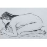 William Turner, Female nude, charcoal drawing.