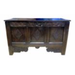 17th century oak jointed chest.