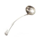 An early 19th Century Scottish provincial silver toddy ladle,