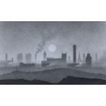 Trevor Grimshaw, "Northern Landscape", graphite.