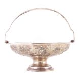 An early 20th century silver bread basket,