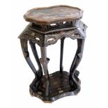 Early 20th century Chinese black lacquered centre table.