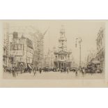 William Walcot, "The Strand", signed etching.