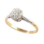 Approx 1 carat diamond solitaire ring. gw 2.2.