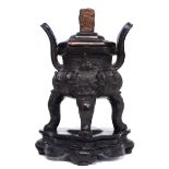 Chinese archaic style bronze ding censor