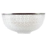 A Victorian cut glass silver rimmed bowl,
