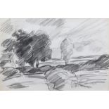 William Turner, "Cheshire Landscape", charcoal drawing.