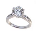 2.47ct diamond 18ct white gold solitaire ring