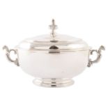An early 20th Century Brittania silver twin handled sugar bowl,