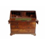 George III figured mahogany bureau.
