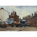 Gordon Radford, "Glodwick Street, Oldham", oil.