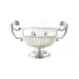 An Edwardian silver twin-handled bowl,