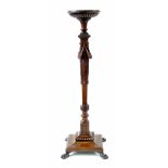 Edwardian mahogany torchere.