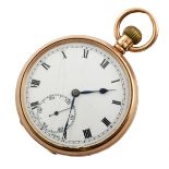 An 18ct yellow gold small pocket watch.