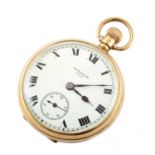 A 9ct gold Hamilton USA open faced pocket watch