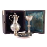 A Victorian silver 3-piece communion set