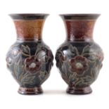 Pair of Doulton Lambeth vases.