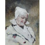David Woodlock, Portrait of an elderly Dutch lady, oil.