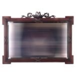 20th century Regency design bevelled glass over-mantel mirror.