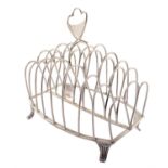 Georgian silver toast rack.