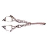 Cased pair of silver grape scissors.