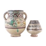 Two Iranian pottery vases.
