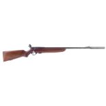 Mossberg .22 bolt action rifle, as used to train US troops, the barrel stamped 'US Property'