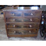 Victorian mahogany chest of two short and three long drawers. Condition reports are not available