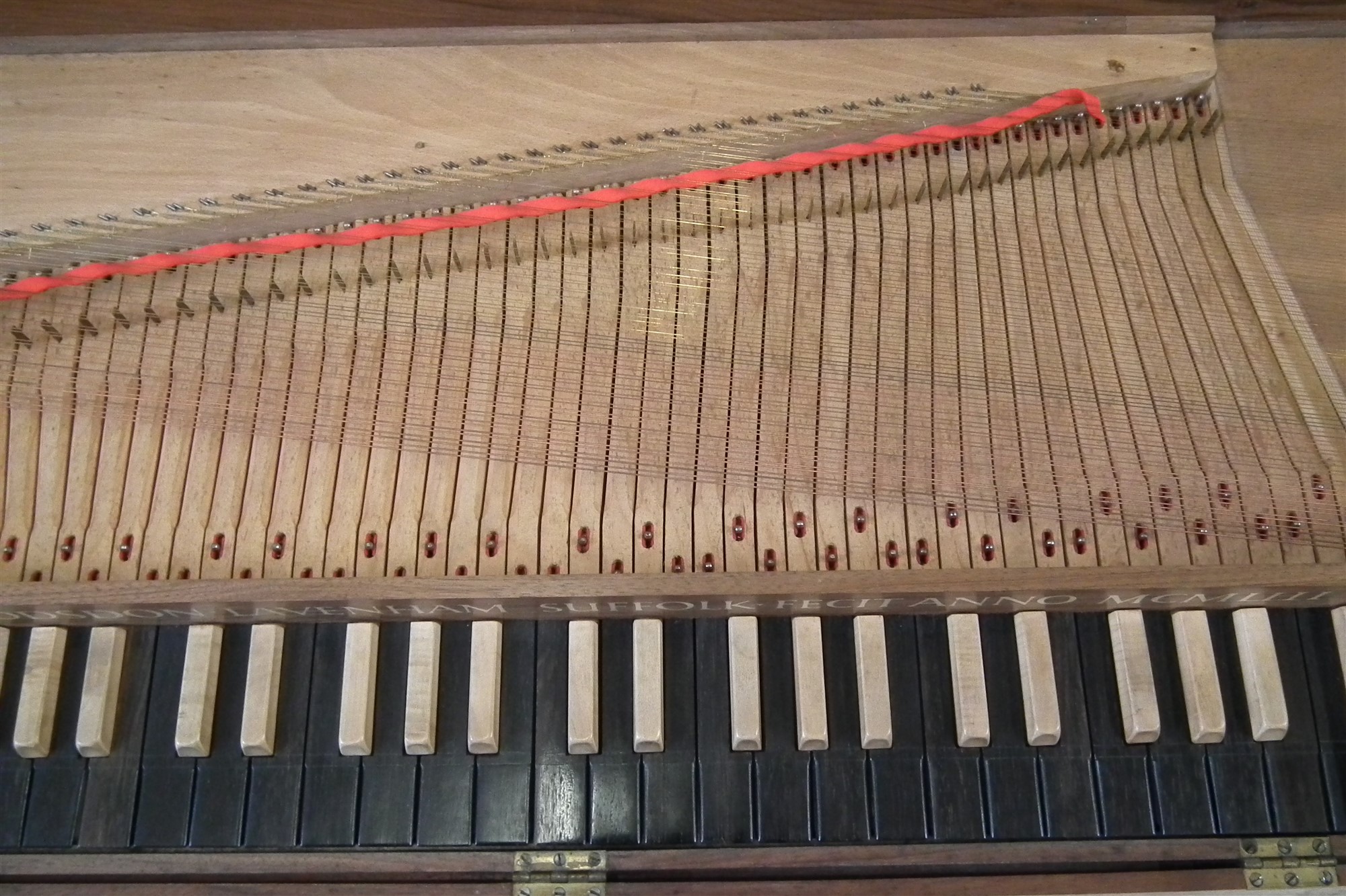 Modern unfretted Clavichord by Alec Hodsdon 1953, - Image 4 of 11