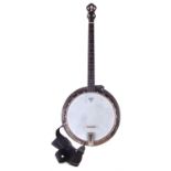 Lyon Healy four string banjo and case
