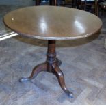 George III mahogany tripod table. Condition reports are not available for our Interiors Sales