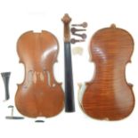 Violin for restoration stamped D Nicolas La Ville Cremona