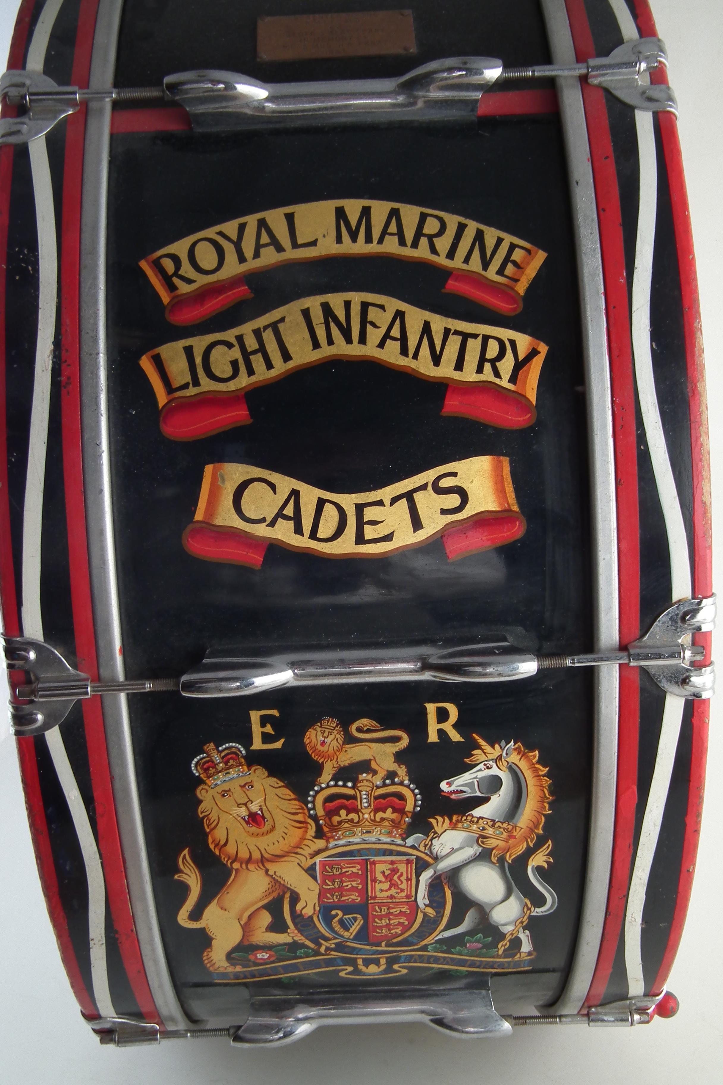 Premier Royal Marine Light Infantry Cadets Bass drum, - Image 2 of 8