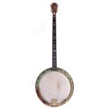 Parker of Penzance four string plectrum banjo,