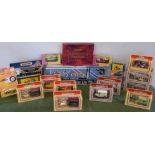 Matchbox Xmas Treasures (1994), Convoy carry case, DAF box car, 1929 steam wagon, four model "A"