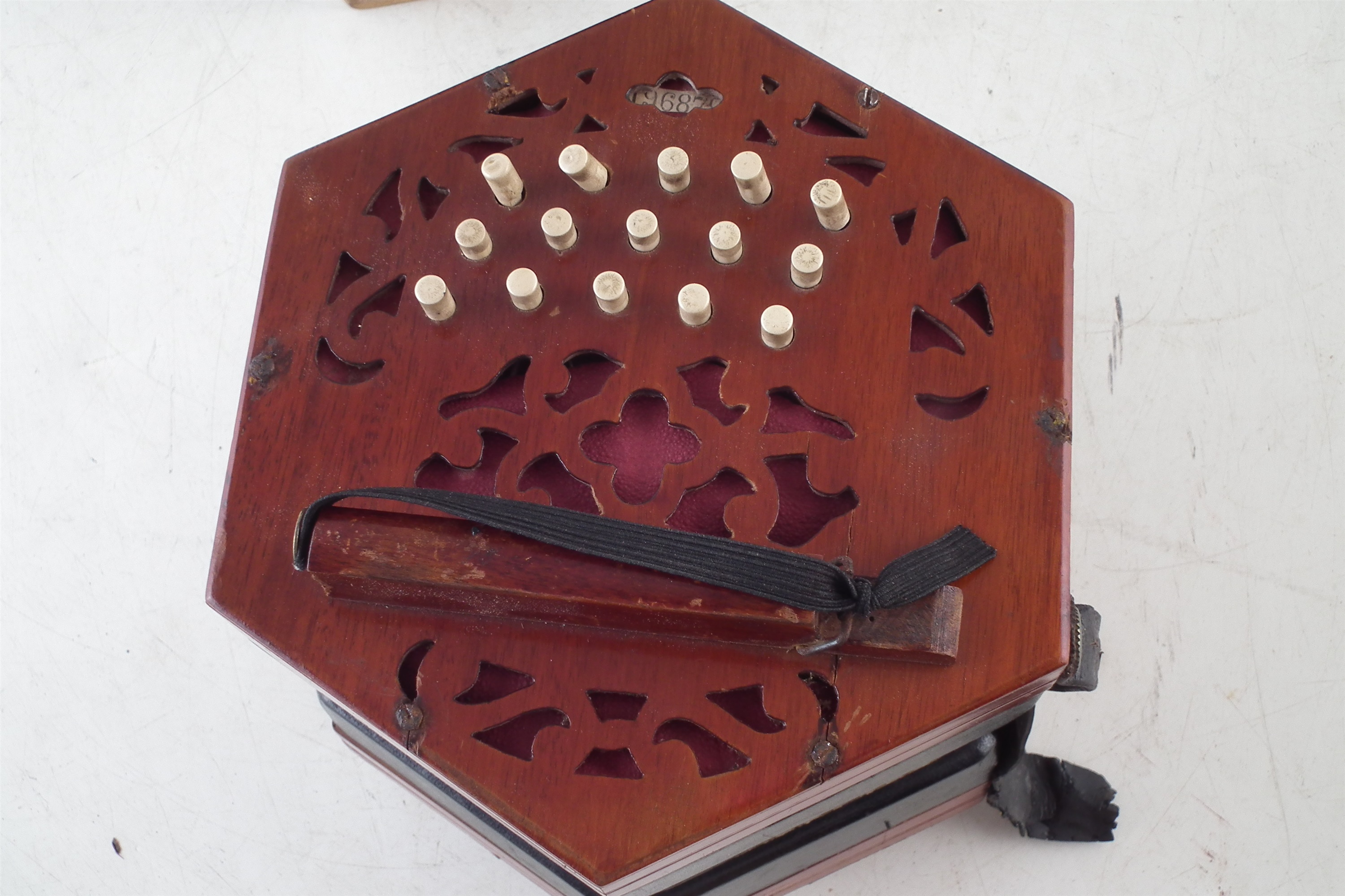 Lachenal 30 key concertina with case - Image 5 of 8
