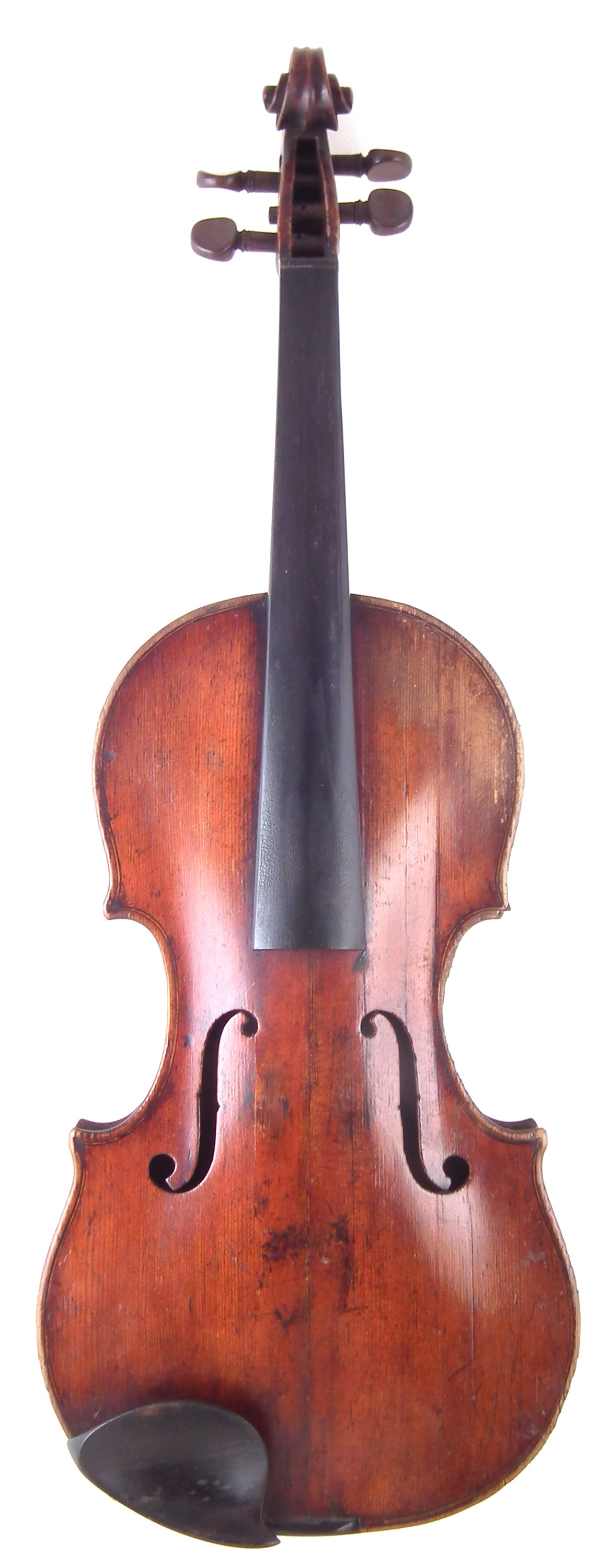 German violin with three bows and a case