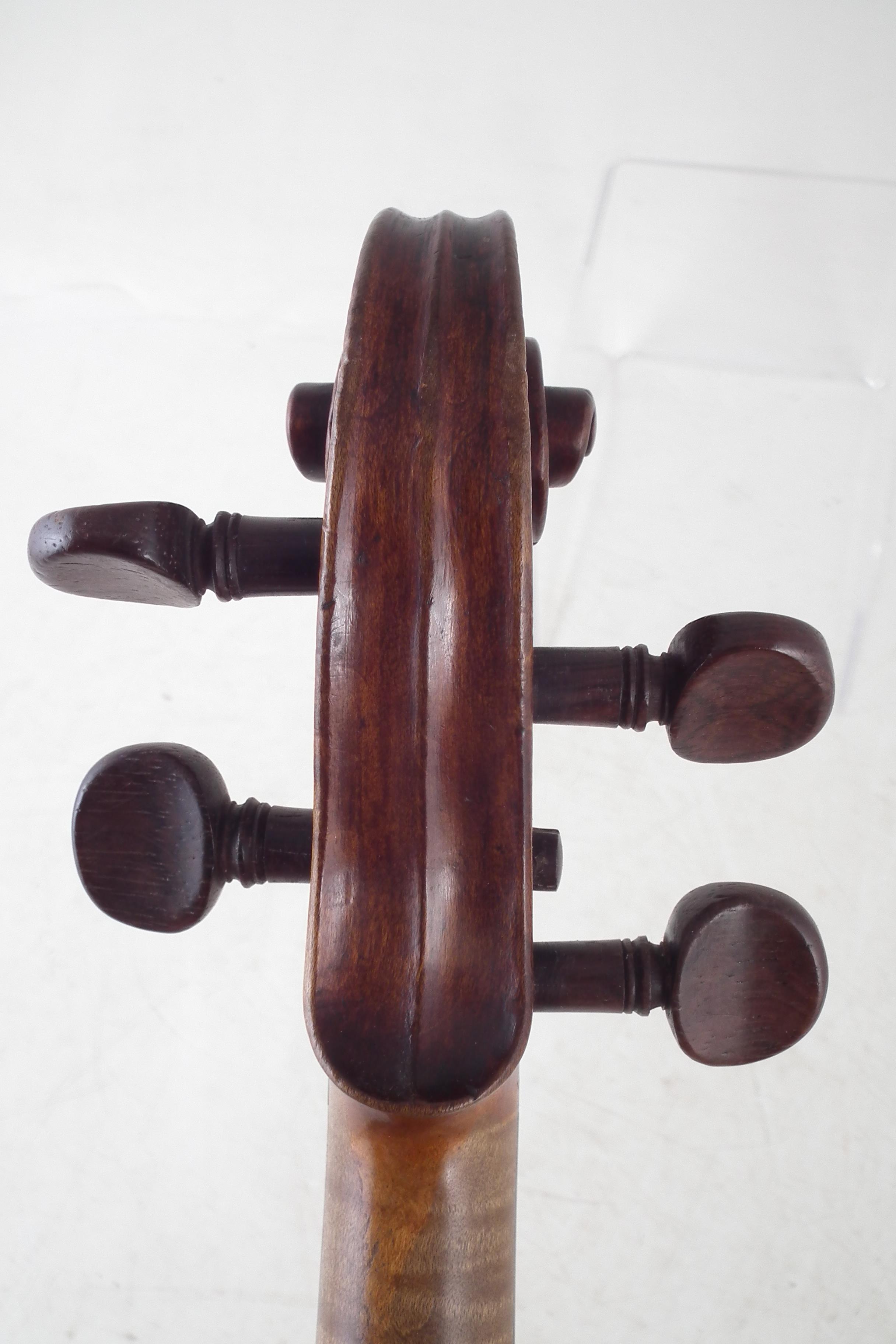 German violin with three bows and a case - Image 15 of 20